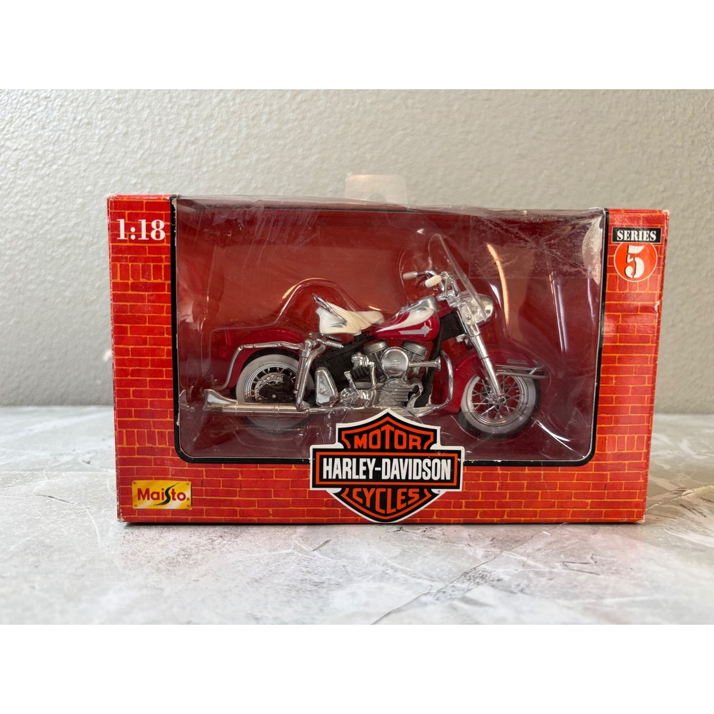 Maisto 1:18 Harley-Davidson 1962 FLH Duo Glide Series 5 Diecast Red 31360
